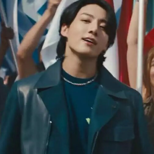 Jung Kook FIFA World Cup BTS Leather Jacket - Image 7