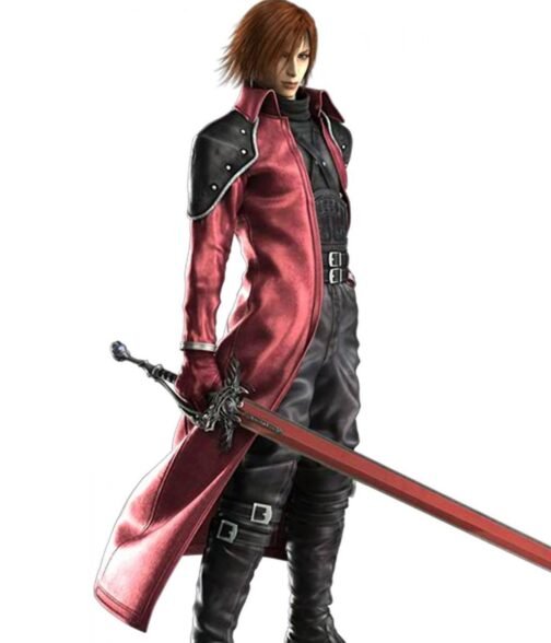Genesis Rhapsodos FF VII Burgundy Leather Coat - Image 2