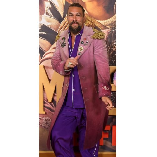 Slumberland Jason Momoa Burgundy Coat - Image 6