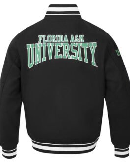 Florida A&M Rattlers Crest Black Varsity Wool Jacket