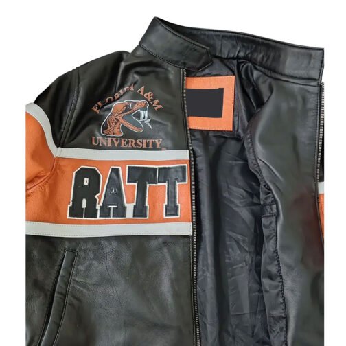 Florida A&M University Leather Racing Jacket - Image 4