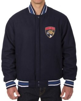 Varsity Florida Panthers Navy Blue Wool Jacket