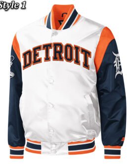 Detroit Tigers Force Play Varsity Satin Jacket
