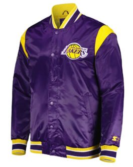Los Angeles Lakers Force Play Purple Satin Jacket