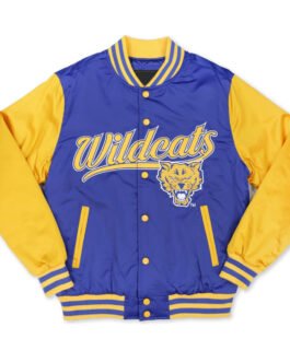 Fort Valley State University Blue and Yellow Baseball Jacket