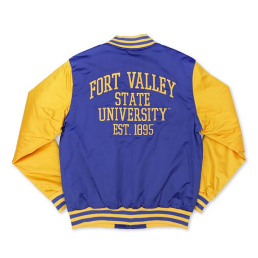 Fort Valley State Wildcats Blue and Gold Jacket - Image 2