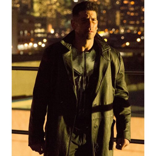 Jon Bernthal The Punisher Leather Coat - Image 4