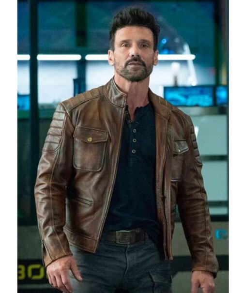 Boss Level Frank Grillo Brown Leather Jacket - Image 2