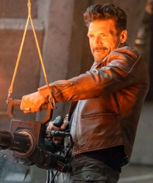 Boss Level Frank Grillo Brown Leather Jacket - Image 11