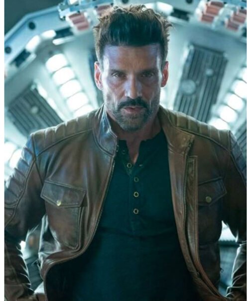 Boss Level Frank Grillo Brown Leather Jacket - Image 12