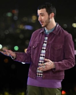 Claim to Fame Frankie Jonas Purple Suede Jacket
