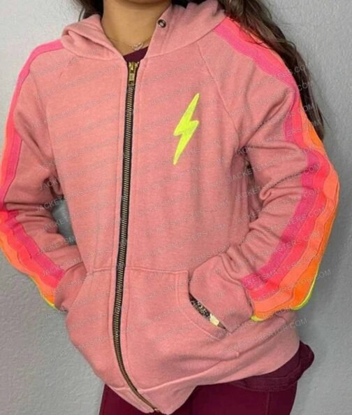 Frankie Mcnellis 13 The Musical Fleece Pink Hoodie - Image 4