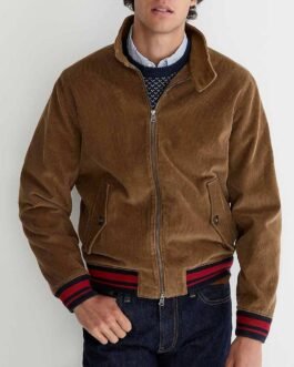 Damson Idris Snowfall Corduroy Varsity Jacket