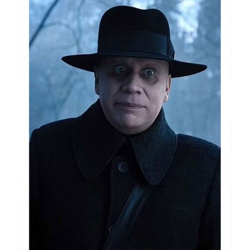 Fred Armisen Wednesday Black Wool Coat - Image 6