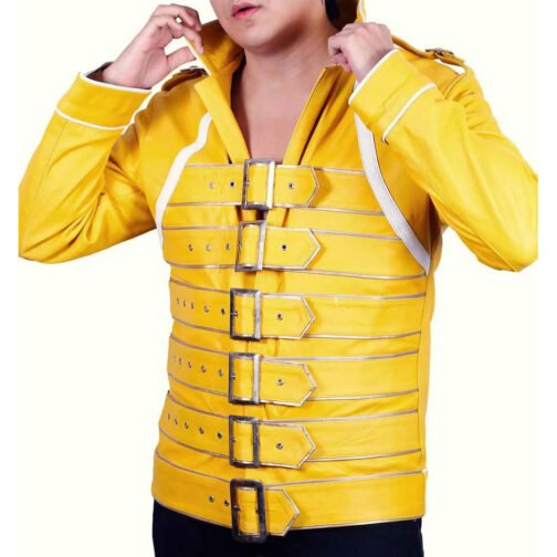 Freddie Mercury Yellow Leather Jacket