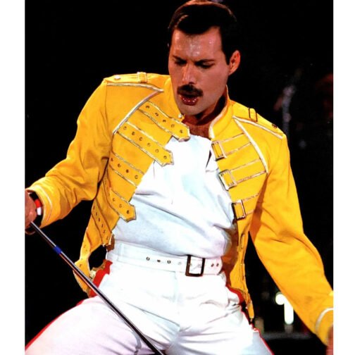 Freddie Mercury Yellow Leather Jacket - Image 2