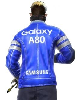 Galaxy Free Fire Blue Leather Jacket