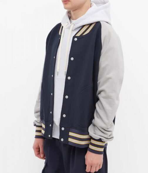 Varsity Mild Old-School Style Full Snap Jacket - Image 7