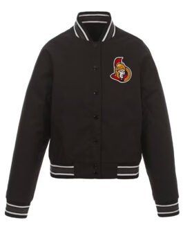 Ottawa Senators Poly Twill Front Hit Black Jacket