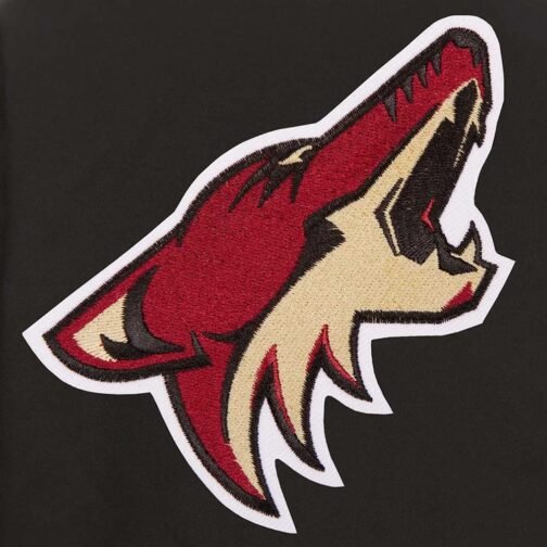 Arizona Coyotes Poly-Twill Front-Hit Black Jacket - Image 2