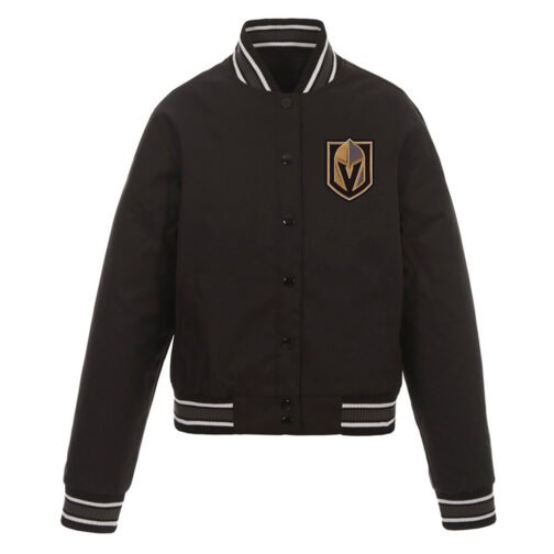 Vegas Golden Knights Front Hit Black Poly Twill Jacket