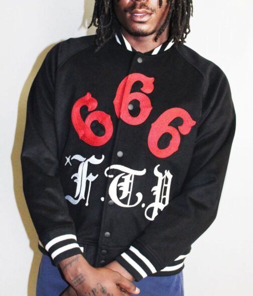 FTP Gino 666 Wool Letterman Jacket - Image 3