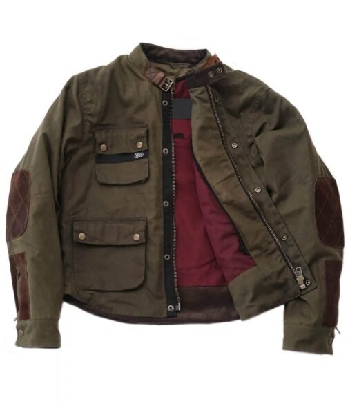 Fuel Division 2 Motorcycle Cotton Green Jacket - Image 5