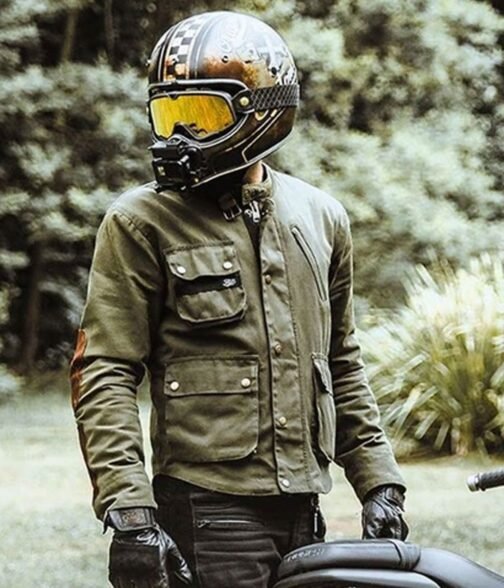 Fuel Division 2 Motorcycle Cotton Green Jacket - Image 7