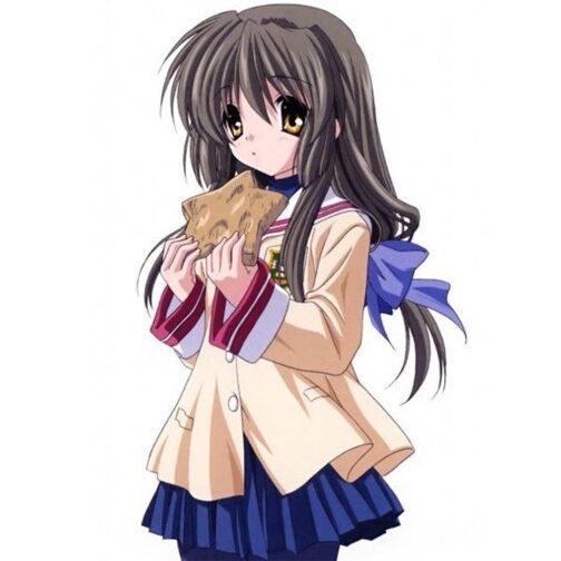 Fuko Ibuki Clannad Cotton Off White Jacket - Image 7