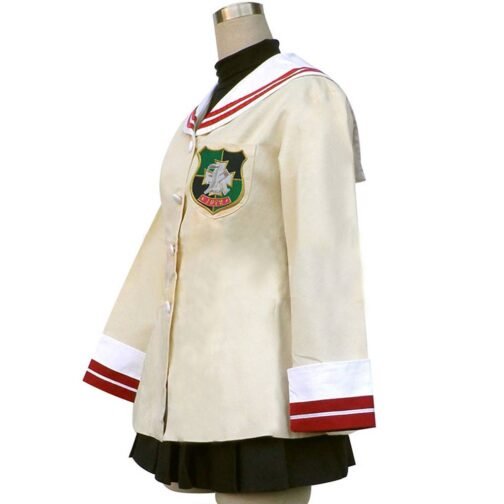 Fuko Ibuki Clannad Cotton Off White Jacket - Image 4