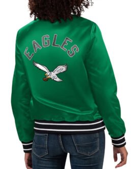 Full Count Philadelphia Eagles Green Satin Jacket