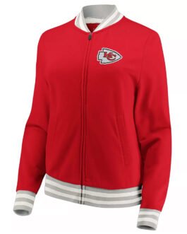 Kansas City Chiefs Full-Zip Varsity Red Wool Jacket