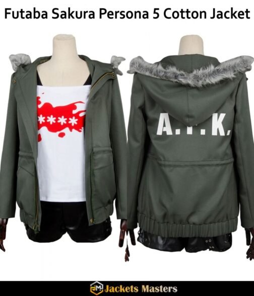 Futaba Sakura Persona 5 Cotton Jacket with Hood - Image 12