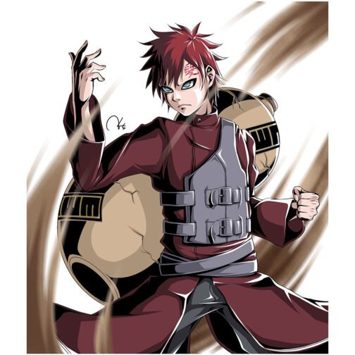 Gaara Naruto Shippuden Maroon and White Coat - Image 5