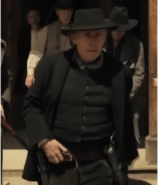 Gabriel Byrne Murder at Yellowstone City Black Wool Coat - Image 6
