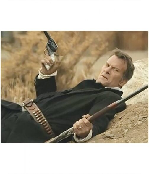 Gabriel Byrne Murder at Yellowstone City Black Wool Coat - Image 2