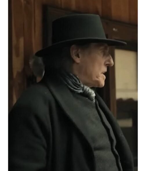 Gabriel Byrne Murder at Yellowstone City Black Wool Coat - Image 3