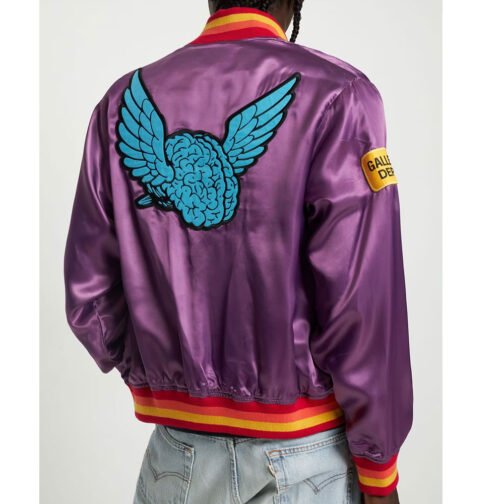 Gallery Dept. MVP Embroidered Bomber Satin Jacket - Image 4