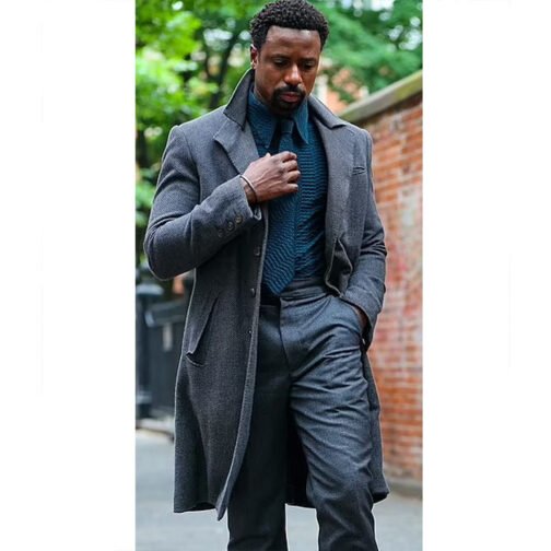 Gary Carr The Peripheral Gray Wool Coat - Image 4