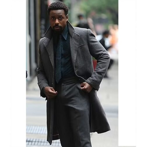 Gary Carr The Peripheral Gray Wool Coat - Image 6