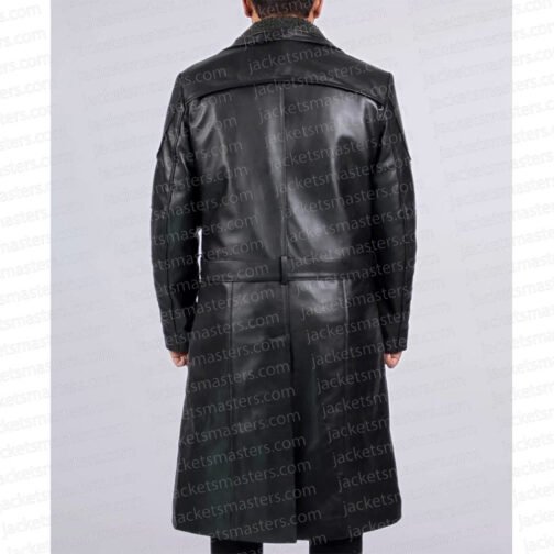 Glen Powell Hit Man Leather Coat - Image 3