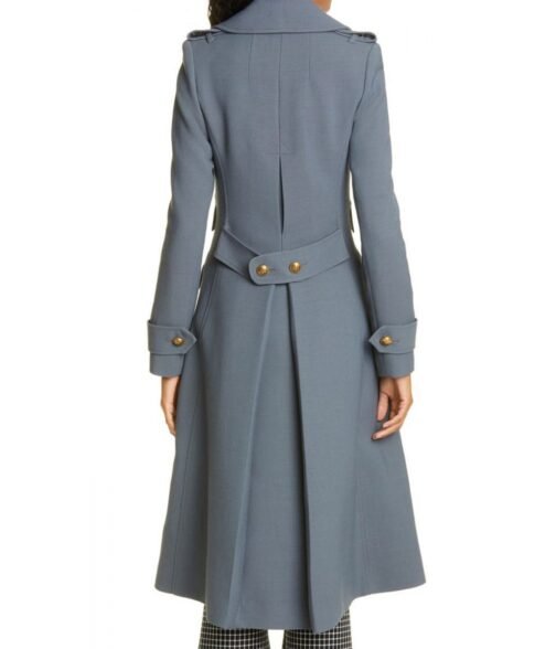 Bull S06 Geneva Carr Grey Double Breasted Wool Coat - Image 3