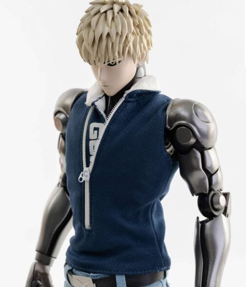 Genos One Punch Man Fleece Blue Vest - Image 2