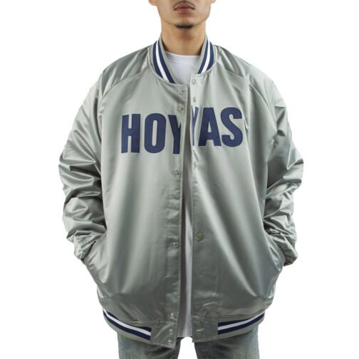 Georgetown University Gray Satin Jacket - Image 3