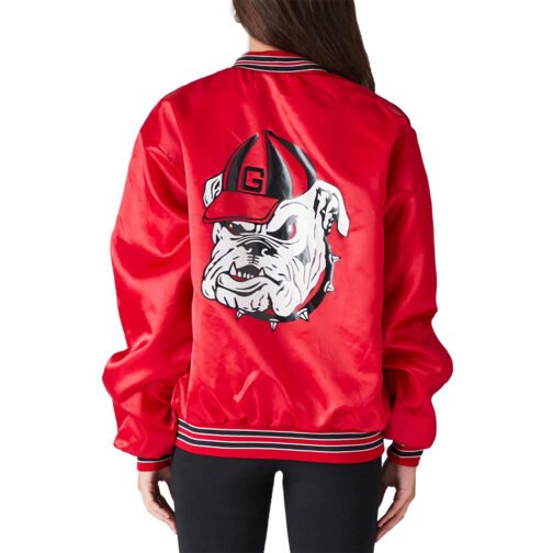 Georgia Bulldogs Bomber Red Jacket - Image 2