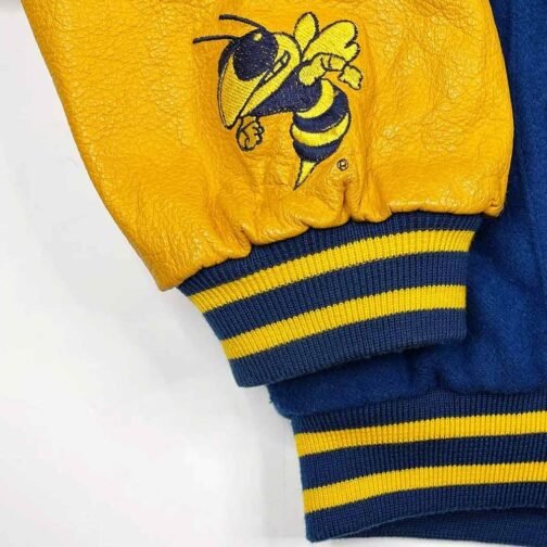 Georgia Tech 90’s Blue and Yellow Varsity Jacket - Image 3