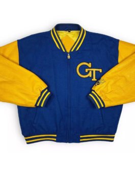Georgia Tech 90’s Blue and Yellow Varsity Jacket