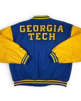 Georgia Tech 90’s Blue and Yellow Varsity Jacket