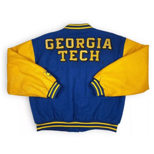 Georgia Tech 90’s Blue and Yellow Varsity Jacket - Image 2