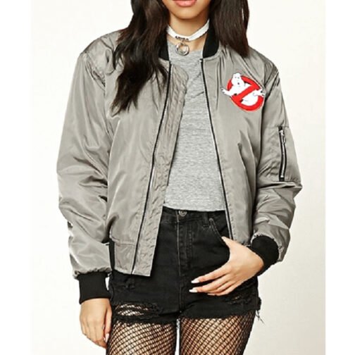 Ghostbusters Gray Bomber Jacket - Image 4
